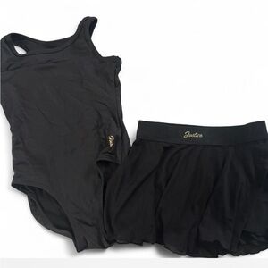 Justice Black Leotard and Skirt set size 5/6